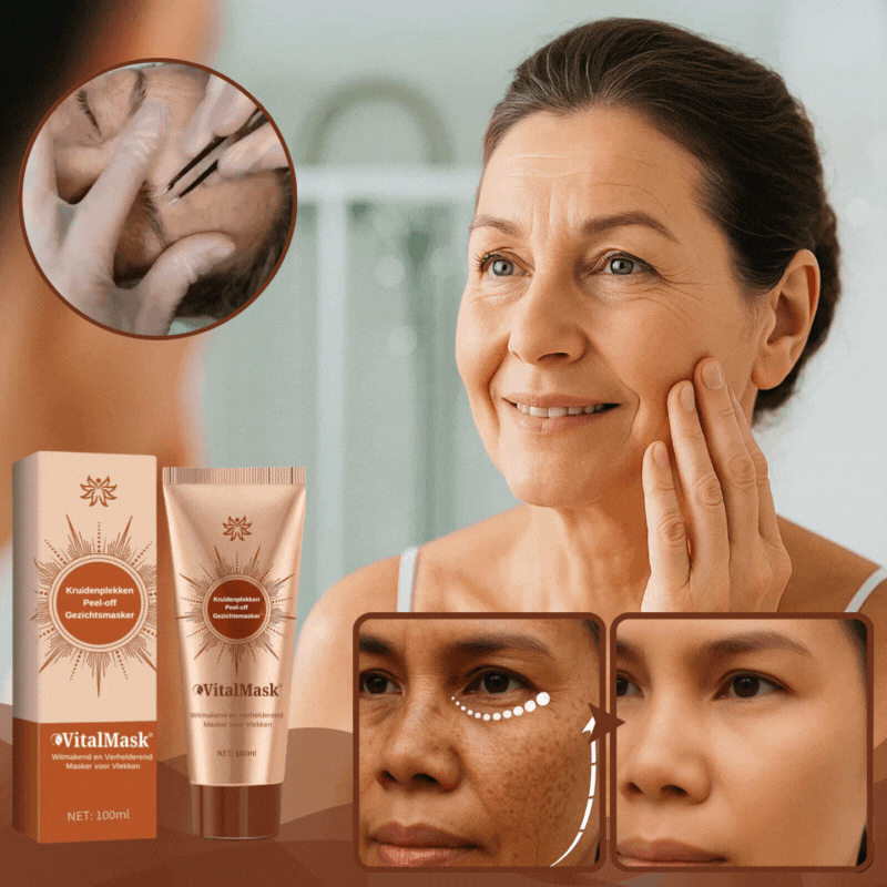 VitalMask™ Peel-Off ansiktsmask | Tar bort åldersfläckar och solskador på bara 7 dagar!