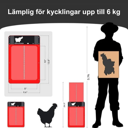 PoultryPal™ - Automatisk dörr för kyckling | 45% Rabatt