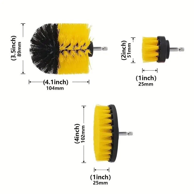 DrillScrub™ - 3 delar tillbehörsborste för handborrmaskiner | 40% Rabatt