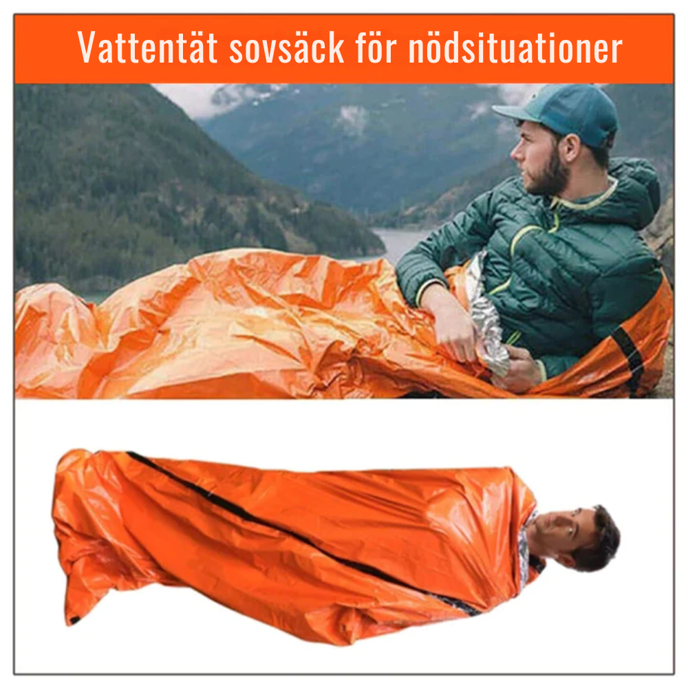 SleepShelter™ - sovsäck och regnrock för nödsituationer