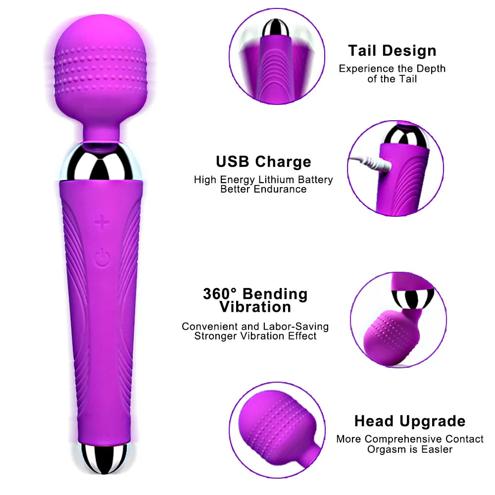 PleasurePulse™- Vibrator Magisk stav Klitorisstimulator för kvinnor | 31% Rabatt