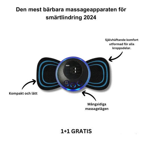 SootheWave™ - Bärbar elektrisk muskelstimulator med gelkuddar | 1+1 Gratis