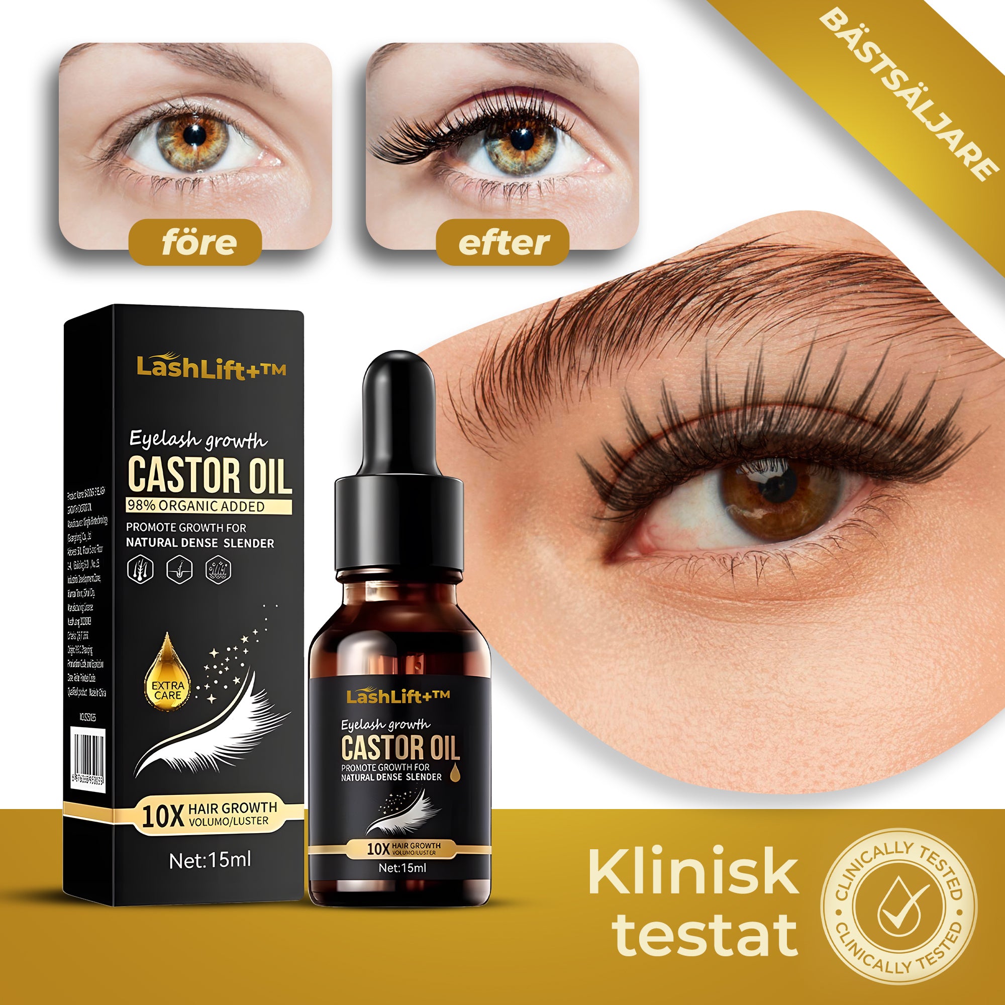 LashLift™ - Olja | Fylligare ögonbryn och fransar naturligt på 2 veckor