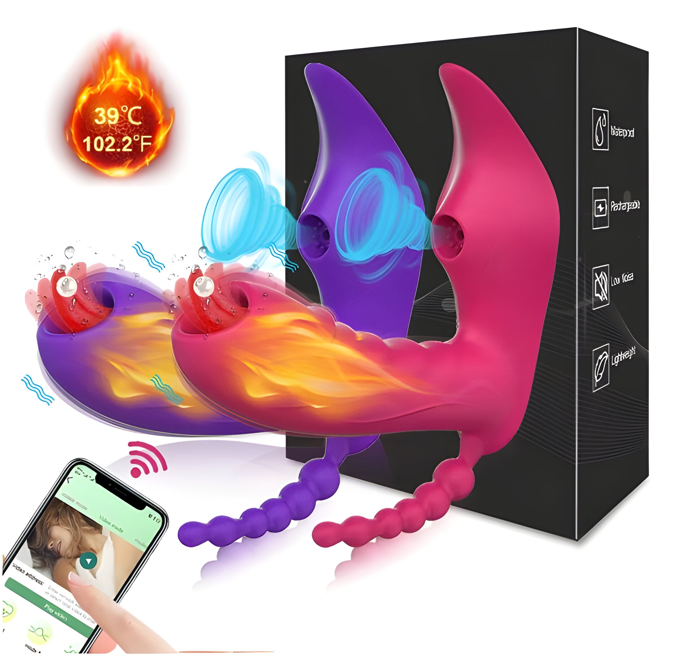 OrgasmiX™ - Bluetooth APP Dildo Vibrator för kvinnor | 39% Rabatt