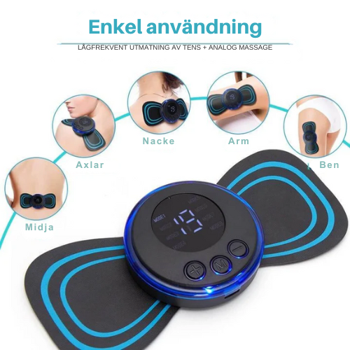 SootheWave™ - Bärbar elektrisk muskelstimulator med gelkuddar | 1+1 Gratis