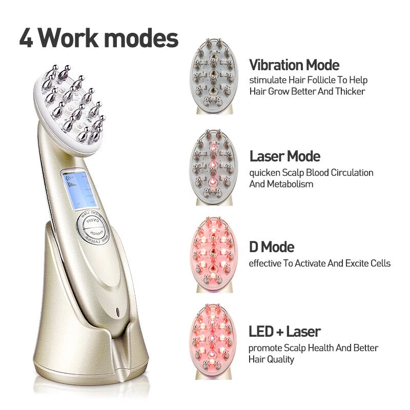 HairVibra™ - EMS infraröd laser vibrations massage kam