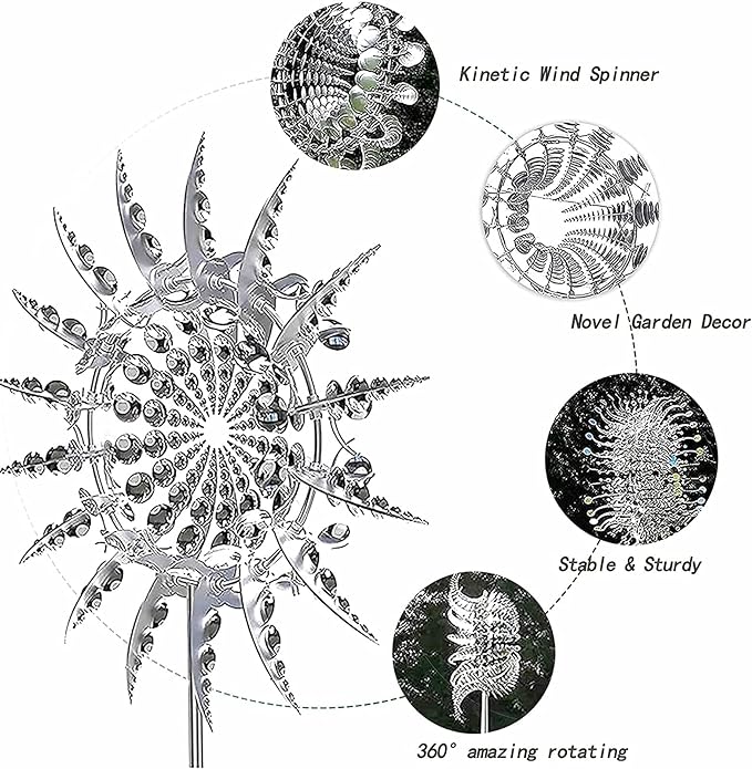 AeroTwirl™ - magiskt kinetiskt väderkvarn i metall för trädgården