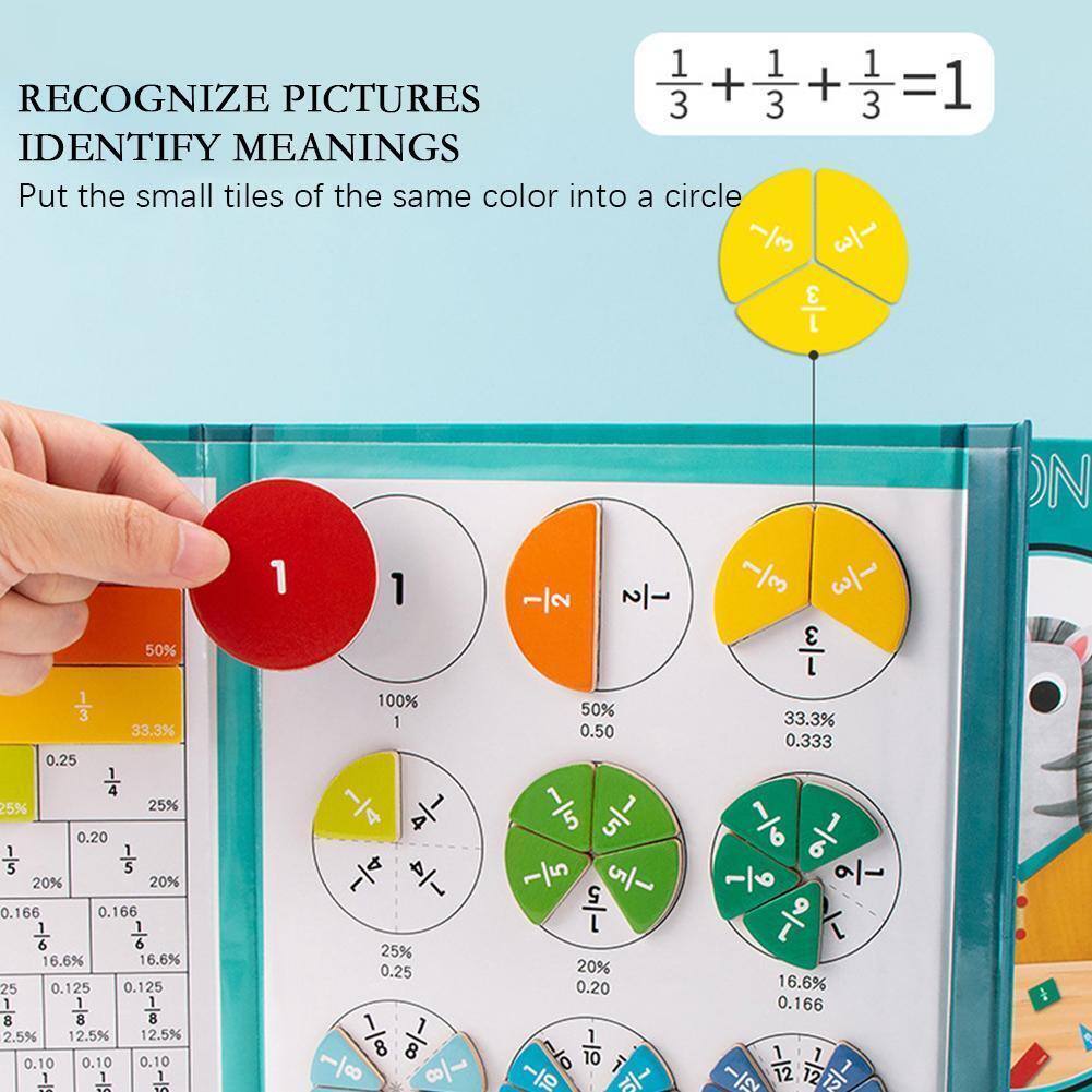 MathMagnet™ - Magnetisk fraktionsbok i trä | 42% Rabatt