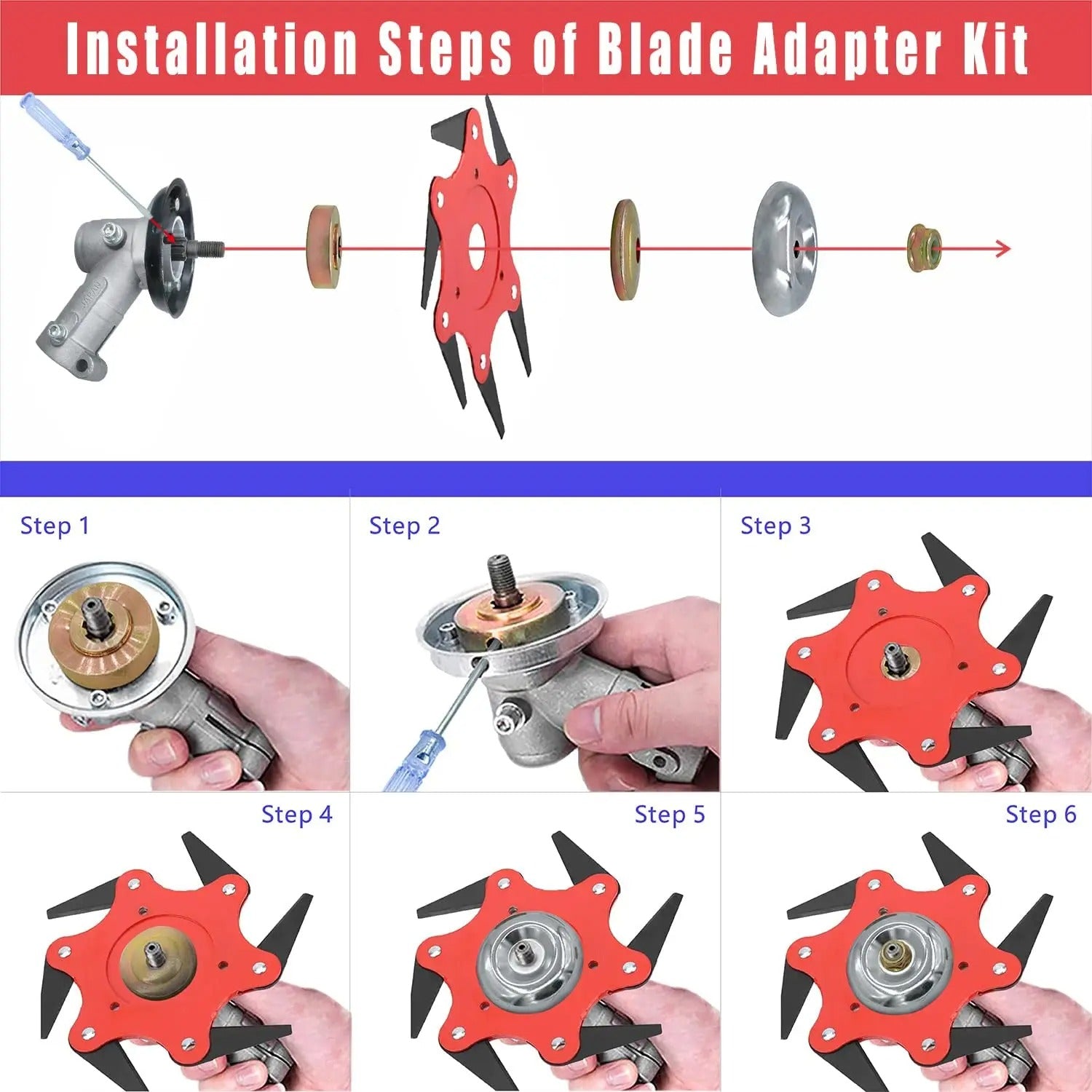 Trimax™ - Epic 6-bladigt trimmerhuvud i stål | 1+1 Gratis