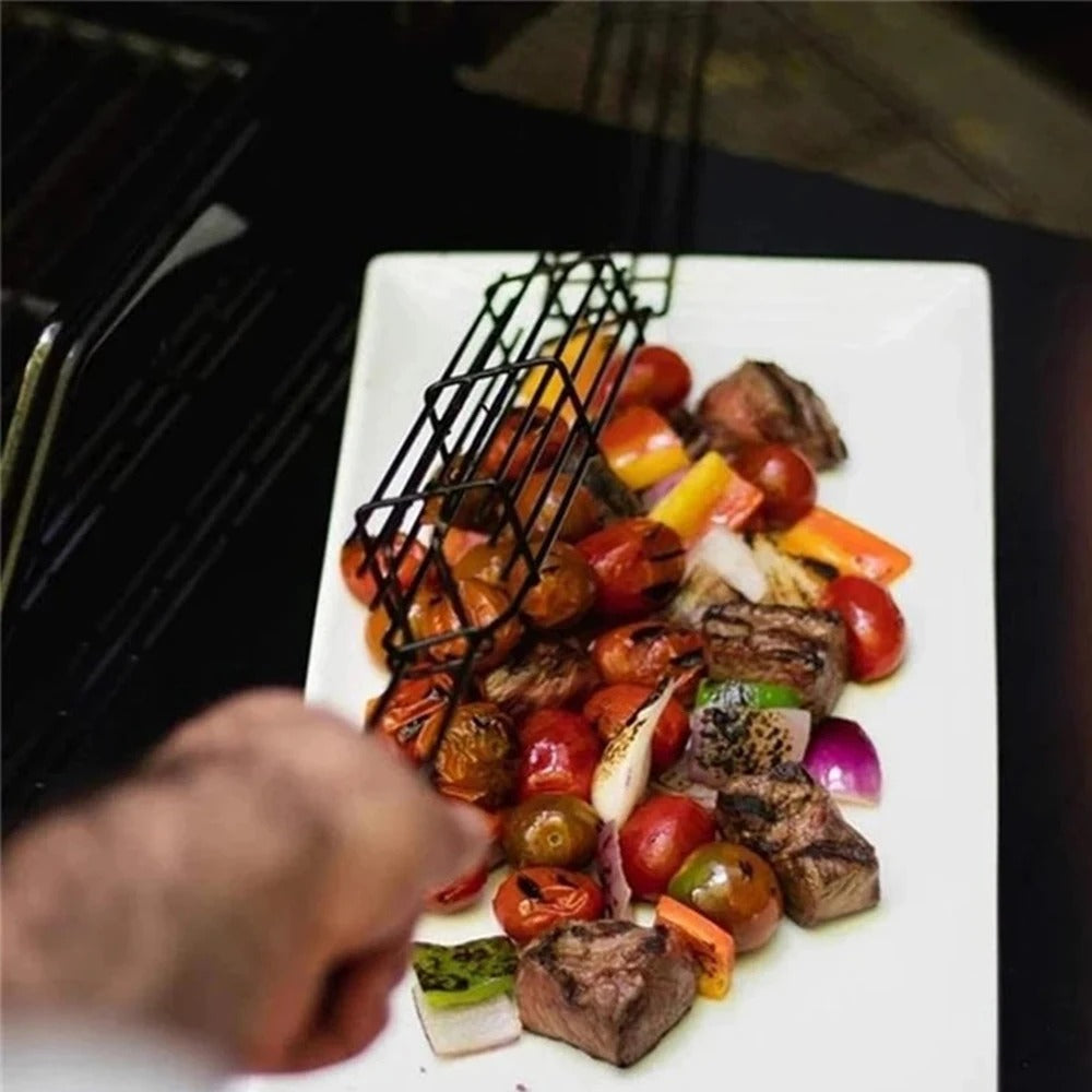 GrillFlex™ - Portabel grillkorg med nät för BBQ-grillning med nonstick | 1+1 Gratis