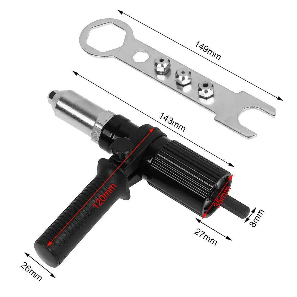 RivetEase™ - Sladdlös nitningsborr adapter insatsmutterverktyg | 42% Rabatt