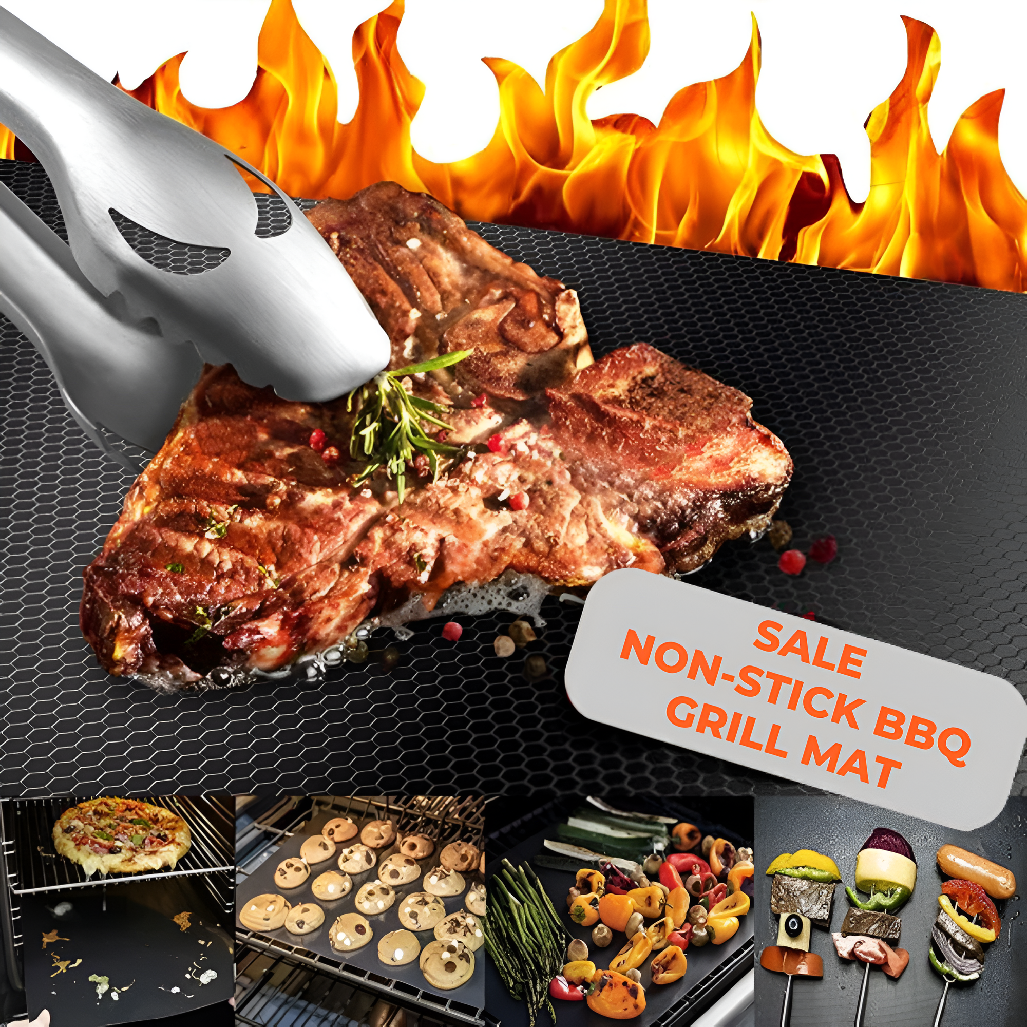 GrillGuard™ - Non-stick grillmatta för barbecue | 2+2 gratis