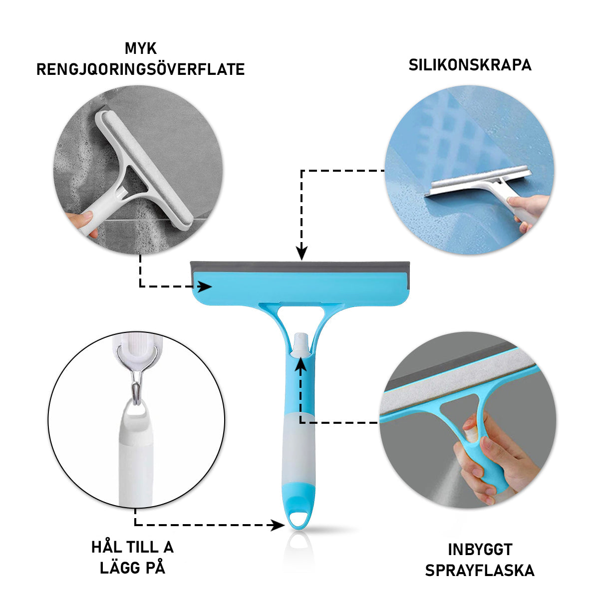 WindowWiz™ - 3-i-1 multifunktionell glasrengörare